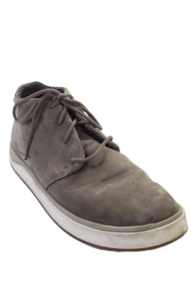 OluKai Mens Leather Fashion Sneakers Brown Size 11