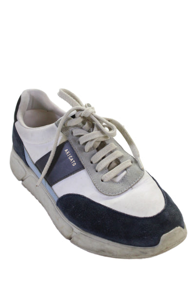 Arigato Mens Canvas Colorblock Running Sneakers Blue White Size 10.5