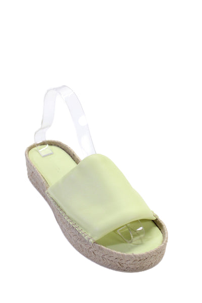 Vince Womens Jesse Platform Espadrille Sandals Yellow Size 7
