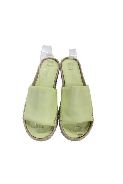 Vince Womens Jesse Platform Espadrille Sandals Yellow Size 7