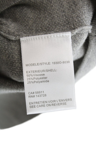 Tribal Women Cardigan Collared Gray Long Sleeve Viscose Casual Size M