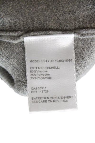 Tribal Women Collared Gray Petite Cardigan Viscose Blend Long Sleeve Size XS