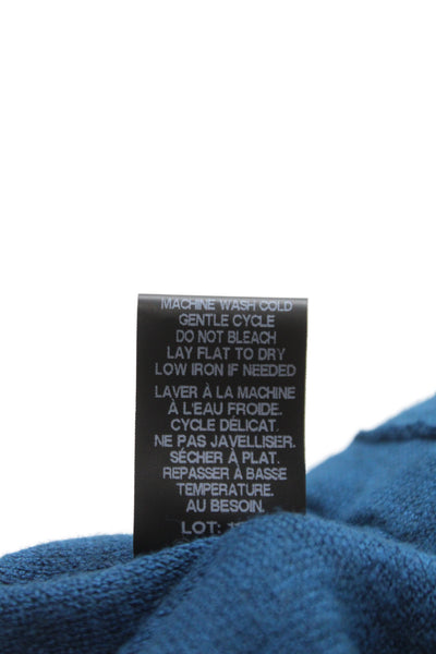Pure Essence Women Cardigan Blue High Neck Long Sleeve Rayon Blend Size XL