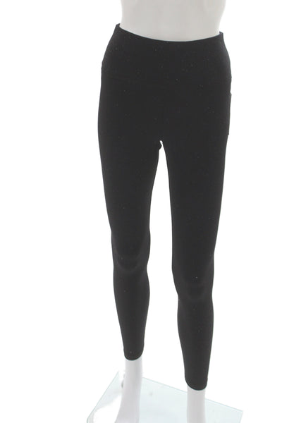 Sympli Women Ankle Leggings Black Sparkle Flecked Size 4