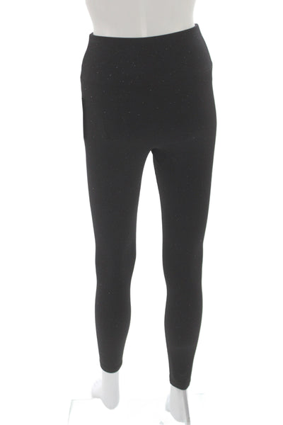 Sympli Women Ankle Leggings Black Sparkle Flecked Size 4