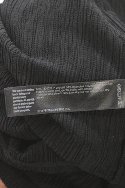 Eileen Fisher Women Shift Dress Black Cowl Neck Knee Length Size XL