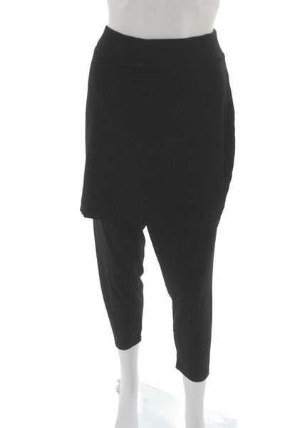 Eileen Fisher Women Cropped Leggings Black Size XL