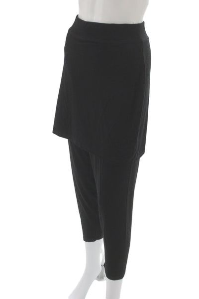 Eileen Fisher Women Cropped Leggings Black Size XL