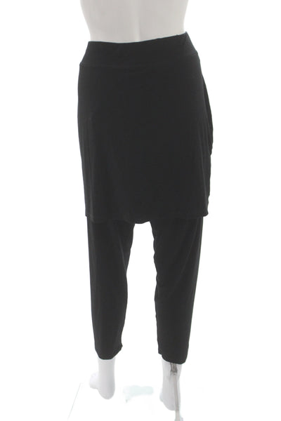 Eileen Fisher Women Cropped Leggings Black Size XL