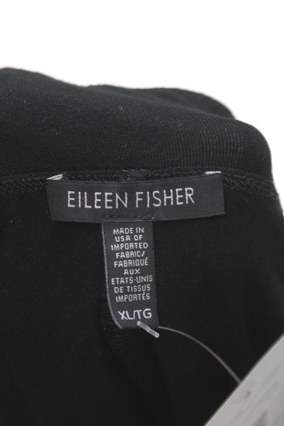 Eileen Fisher Women Cropped Leggings Black Size XL