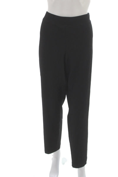 Eileen Fisher Womens Ankle Pants Black Viscose Nylon Spandex Size 1X