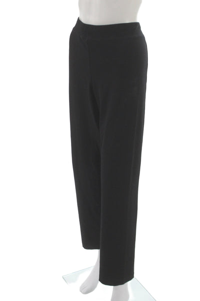 Eileen Fisher Womens Ankle Pants Black Viscose Nylon Spandex Size 1X