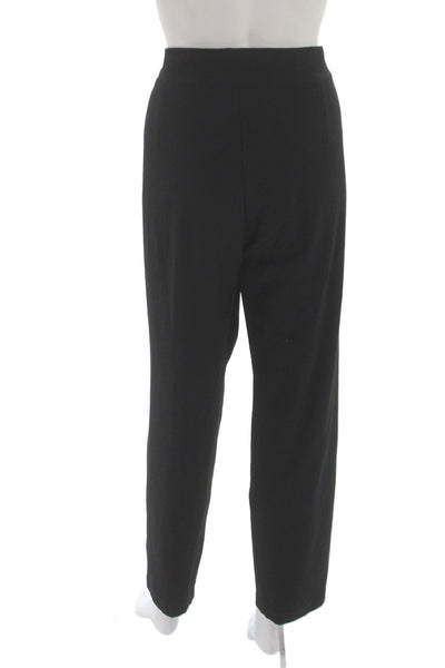 Eileen Fisher Womens Ankle Pants Black Viscose Nylon Spandex Size 1X