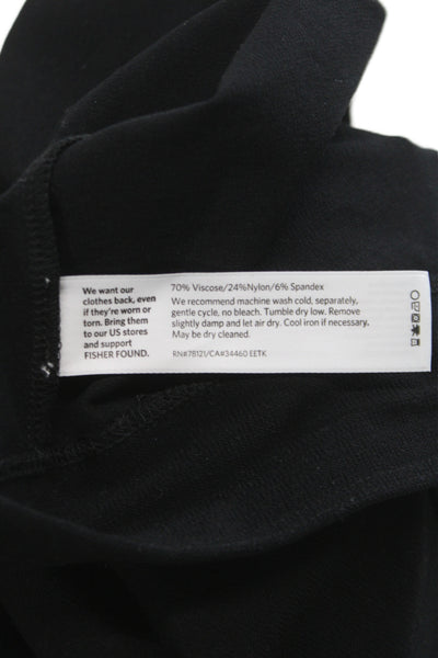 Eileen Fisher Womens Ankle Pants Black Viscose Nylon Spandex Size 1X