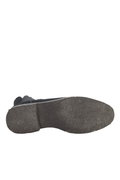 New Republic Mens Suede Stretch Inset Ankle Boots Black Size 10.5
