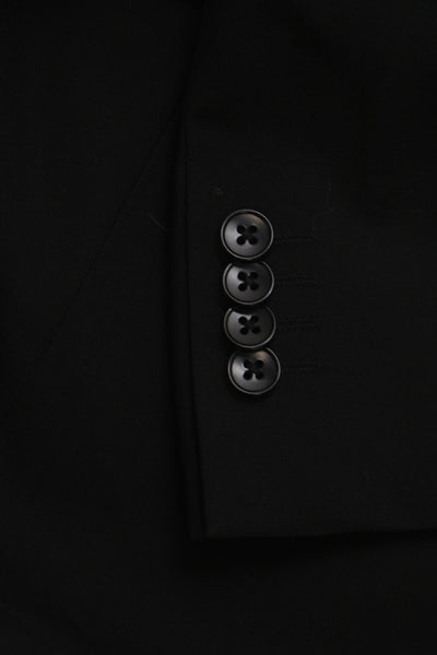 Theory Mens Blazer Black 95% Wool Button Classic Size 42