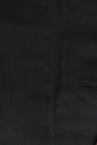 Feraud Mens Blazer Black Pure New Wool Button Classic Size 46
