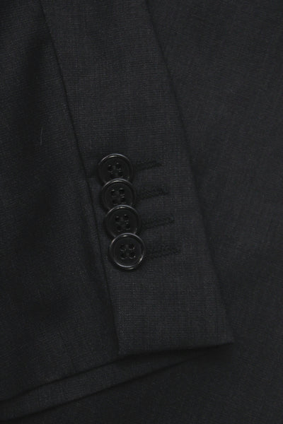 Feraud Mens Blazer Black Pure New Wool Button Classic Size 46