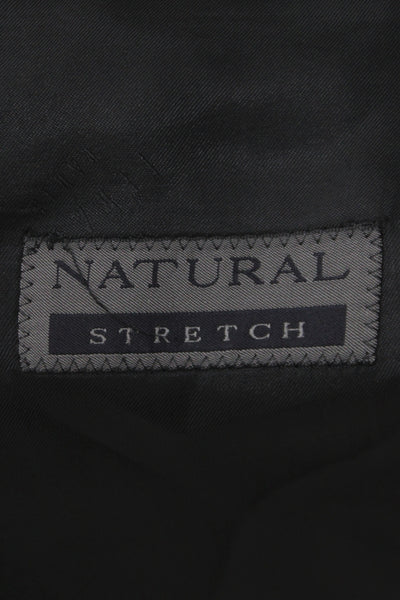 Feraud Mens Blazer Black Pure New Wool Button Classic Size 46