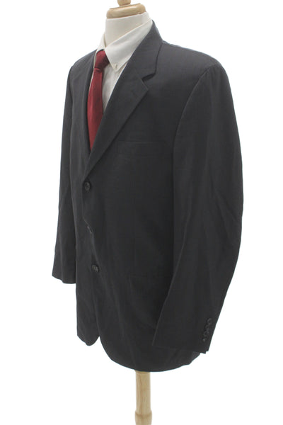 S.Cohen Mens Gray Wool Striped 2 Piece Suit Jacket Business Size 40