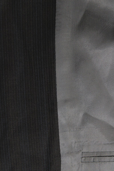 S.Cohen Mens Gray Wool Striped 2 Piece Suit Jacket Business Size 40