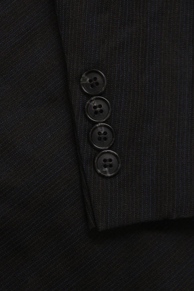 S.Cohen Mens Gray Wool Striped 2 Piece Suit Jacket Business Size 40