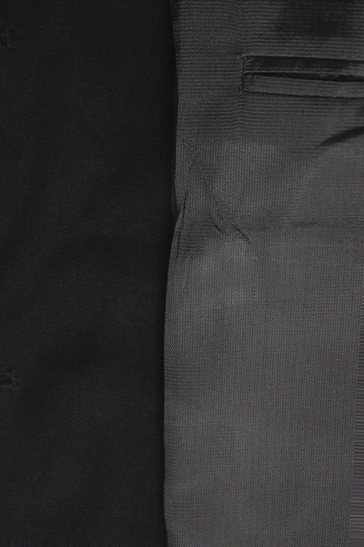 Oscar de la Renta Mens Black Tencel Lyocell Blazer Button Size 40