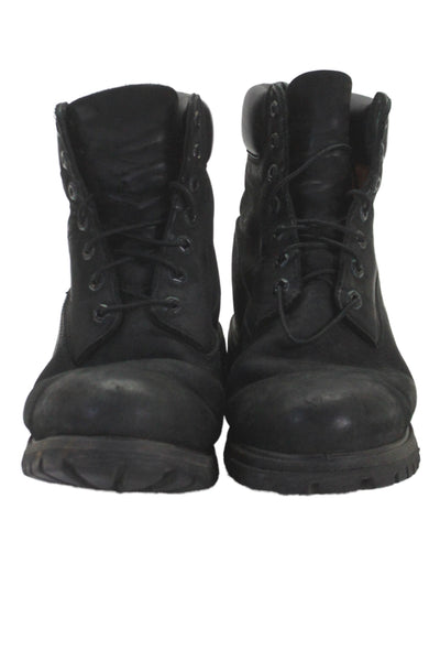 Timberland Mens Lace Up Round Toe Suede Work Boots Black Size 11.5M