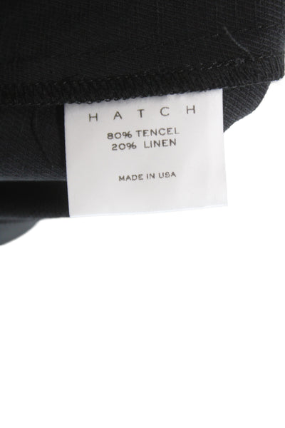 Hatch Women Maternity Black Slip Dress V Neck Midi Tencel Size 0