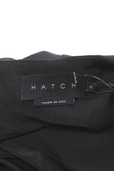 Hatch Women Maternity Black Slip Dress V Neck Midi Tencel Size 0
