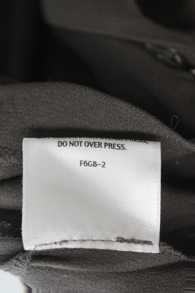Eileen Fisher Women Silk Dress Pants Brown Solid Zip Size S