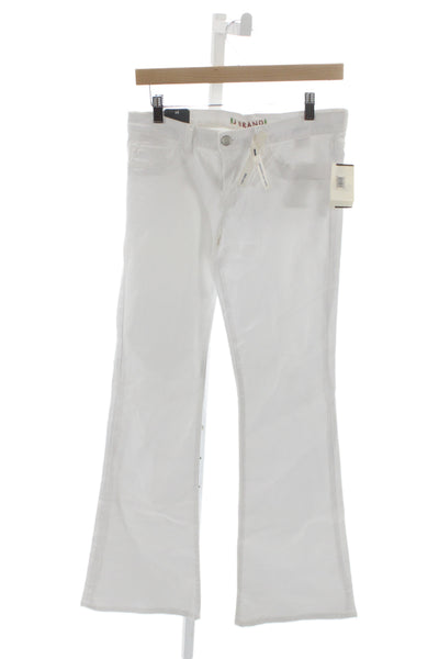 J Brand Womens Bootcut Jeans White Low Rise Cotton Size 28