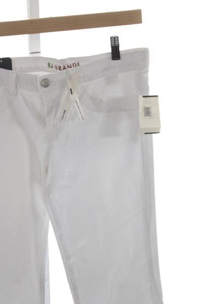 J Brand Womens Bootcut Jeans White Low Rise Cotton Size 28