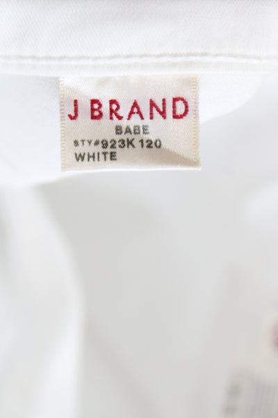 J Brand Womens Bootcut Jeans White Low Rise Cotton Size 28