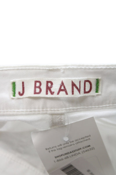 J Brand Womens Bootcut Jeans White Low Rise Cotton Size 28