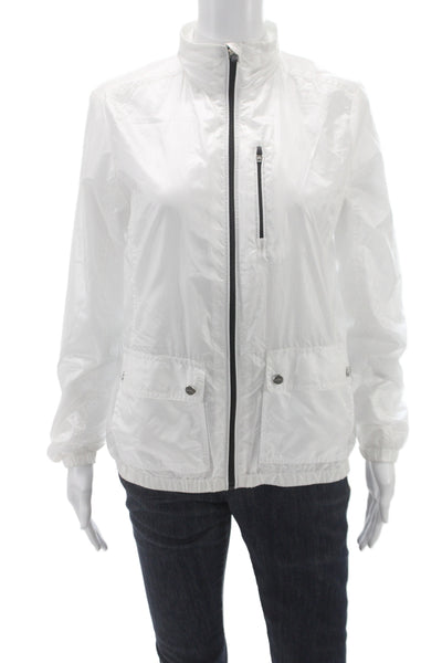 Lauren Ralph Lauren Women Windbreaker White Zip Polyester Long Sleeve Size XS