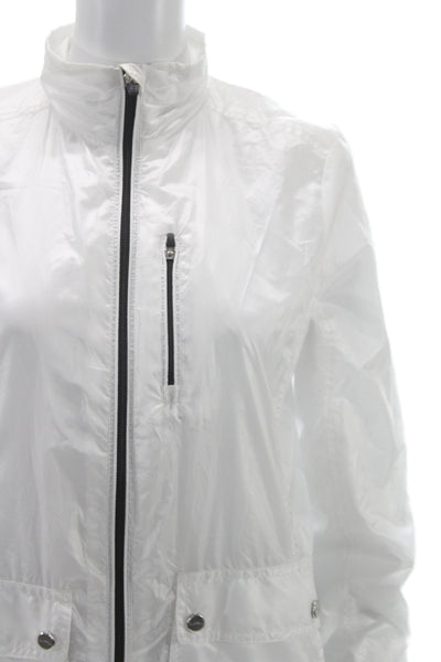 Lauren Ralph Lauren Women Windbreaker White Zip Polyester Long Sleeve Size XS