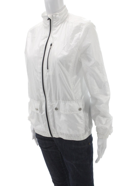 Lauren Ralph Lauren Women Windbreaker White Zip Polyester Long Sleeve Size XS