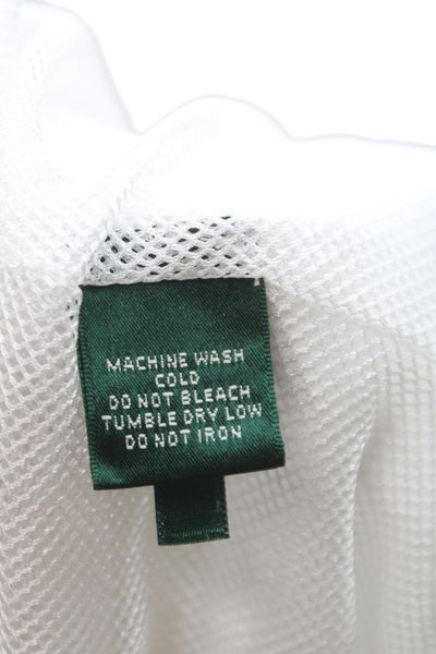 Lauren Ralph Lauren Women Windbreaker White Zip Polyester Long Sleeve Size XS