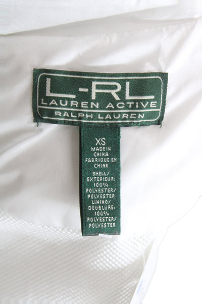 Lauren Ralph Lauren Women Windbreaker White Zip Polyester Long Sleeve Size XS