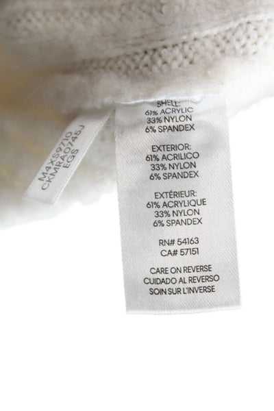 Calvin Klein Women Pullover Sweater White Mock Neck Long Sleeve Size S