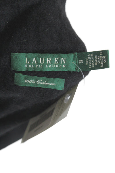 Lauren Ralph Lauren Women Cashmere Pullover Black Collared Size XS