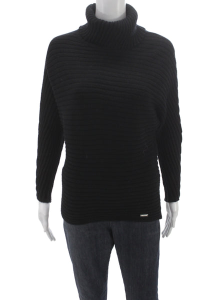 T Tahari Women Pullover Turtleneck Black Viscose Size XS