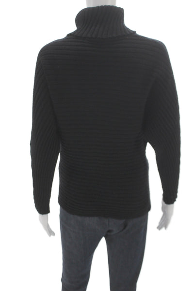 T Tahari Women Pullover Turtleneck Black Viscose Size XS