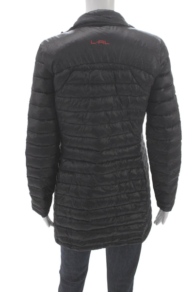LRL Lauren Active Ralph Lauren Women Black Nylon Puffer Jacket Zip Size S