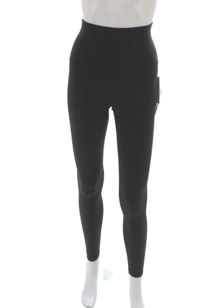 Yogalicious Womens Black Ankle Leggings Athleisure Pull On Size XS