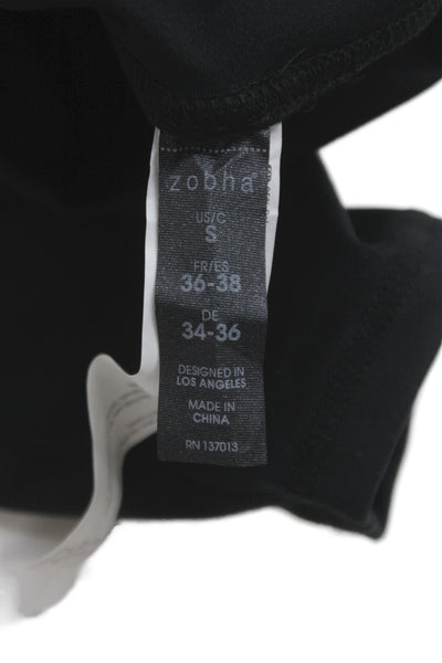 Zobha Womens Black Ankle Leggings Athleisure Size S
