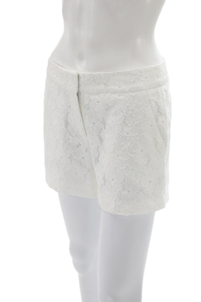 Saint Tropez West Womens Floral White Nylon Shorts Size 2