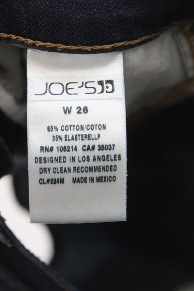 Joes Jeans Womens Cut-Off Shorts Blue Button 65% Cotton Casual Size 26