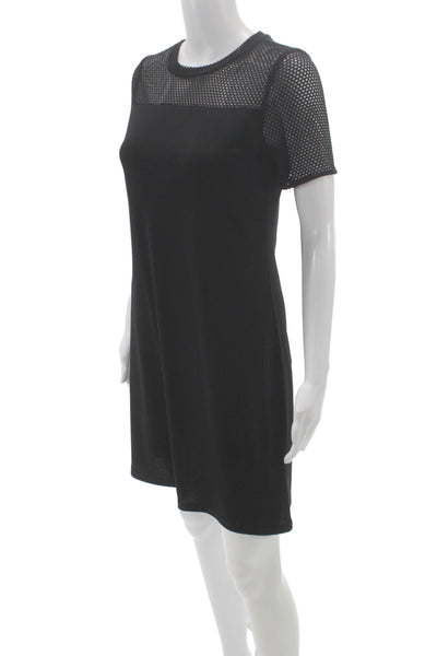 Michael Michael Kors Women Shift Dress Black Short Sleeve Crew Neck Size XS